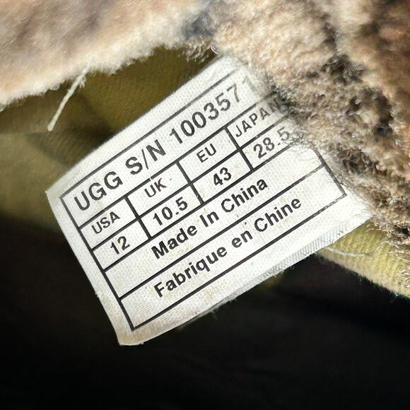 Ugg Womens 12 Leather Lynnea Wood Fleece Lined Ankle Boots Booties Fall Winter - Picture 11 of 14